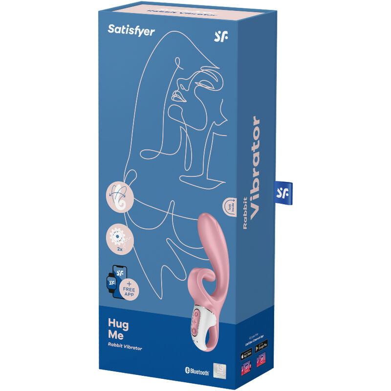 SATISFYER - APP VIBRATORE HUG ME RABBIT BLU - SATISFYER CONNECT | Lingerie Harness Boutique