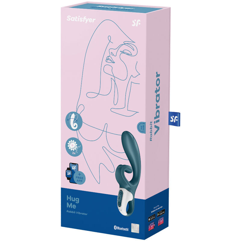 SATISFYER - APP VIBRATORE HUG ME RABBIT BLU - SATISFYER CONNECT | Lingerie Harness Boutique