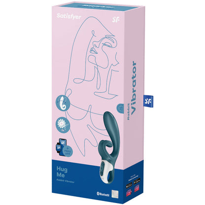 SATISFYER - APP VIBRATORE HUG ME RABBIT BLU - SATISFYER CONNECT | Lingerie Harness Boutique