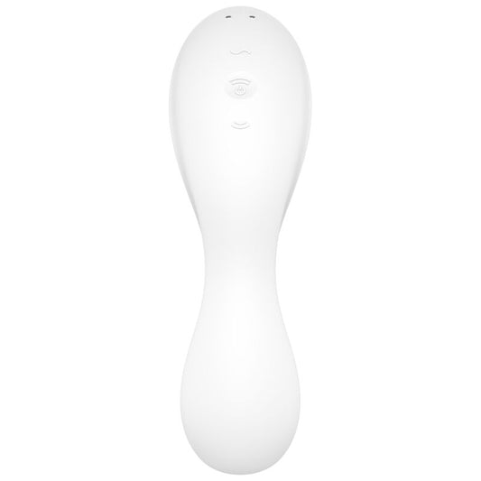 SATISFYER - STIMOLATORE E VIBRATORE CURVY TRINITY 5 AIR PULSE BLU - SATISFYER CONNECT | Lingerie Harness Boutique