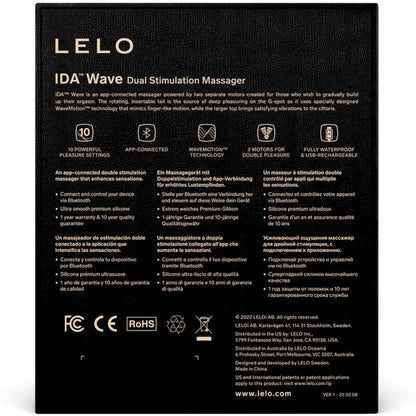 LELO - MASSAGGIATORE DI COPPIA IDA WAVE NERO - LELO | Lingerie Harness Boutique