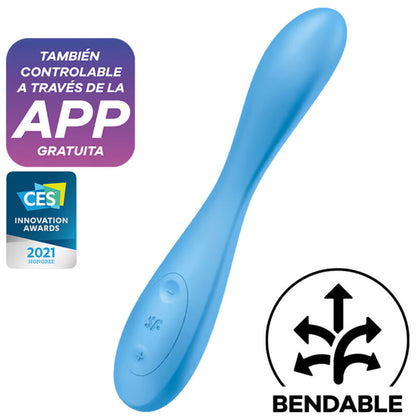 SATISFYER - APP MULTI VIBRATORE G-SPOT FLEX 4+ BLU - SATISFYER CONNECT | Lingerie Harness Boutique