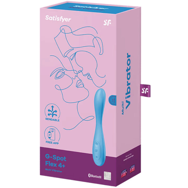 SATISFYER - APP MULTI VIBRATORE G-SPOT FLEX 4+ BLU - SATISFYER CONNECT | Lingerie Harness Boutique
