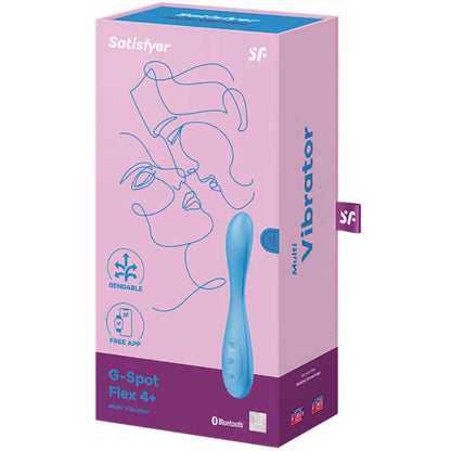 SATISFYER - APP MULTI VIBRATORE G-SPOT FLEX 4+ BLU - SATISFYER CONNECT | Lingerie Harness Boutique
