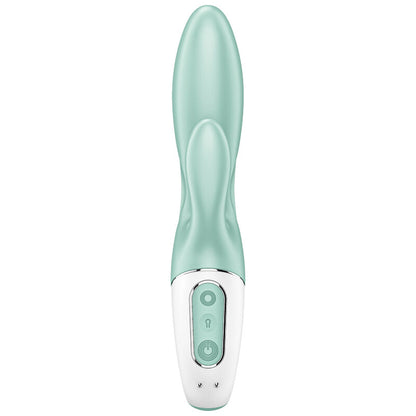 SATISFYER - APP VIBRATORE GONFIABILE CONIGLIO AIR PUMP BUNNY 5+ VERDE - SATISFYER CONNECT | Lingerie Harness Boutique