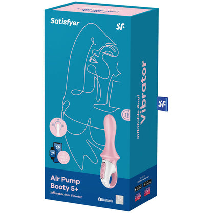 SATISFYER - VIBRATORE ANALE GONFIABILE AIR PUMP BOOTY 5+ ROSA - SATISFYER CONNECT | Lingerie Harness Boutique