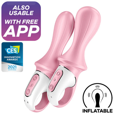 SATISFYER - VIBRATORE ANALE GONFIABILE AIR PUMP BOOTY 5+ ROSA - SATISFYER CONNECT | Lingerie Harness Boutique