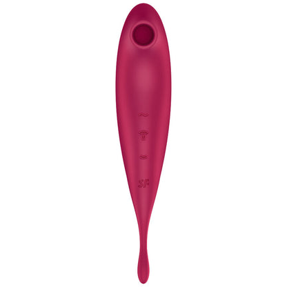 SATISFYER - STIMOLATORE E VIBRATORE TWIRLING PRO+ ROSSO