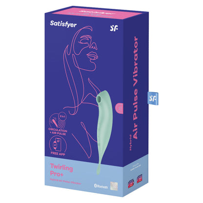 SATISFYER - TWIRLING PRO+ STIMOLATORE E APP VIBRATORE VERDE - SATISFYER CONNECT | Lingerie Harness Boutique
