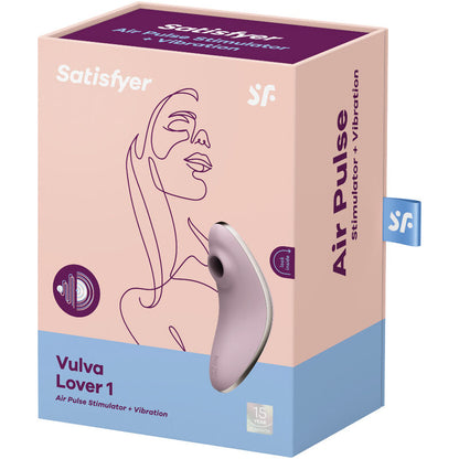 SATISFYER - VULVA LOVER 1 AIR PULSE STIMULATOR AND VIBRATOR PURPLE