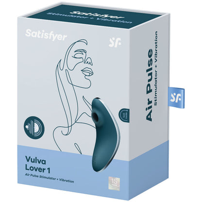 SATISFYER - VULVA LOVER 1 STIMOLATORE E VIBRATORE A IMPULSI D'ARIA BLU - SATISFYER AIR PULSE | Lingerie Harness Boutique