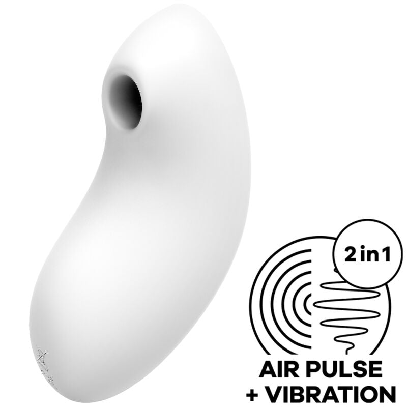 SATISFYER - STIMOLATORE E VIBRATORE A IMPULSI D'ARIA VULVA LOVER 2 BIANCO - SATISFYER AIR PULSE | Lingerie Harness Boutique
