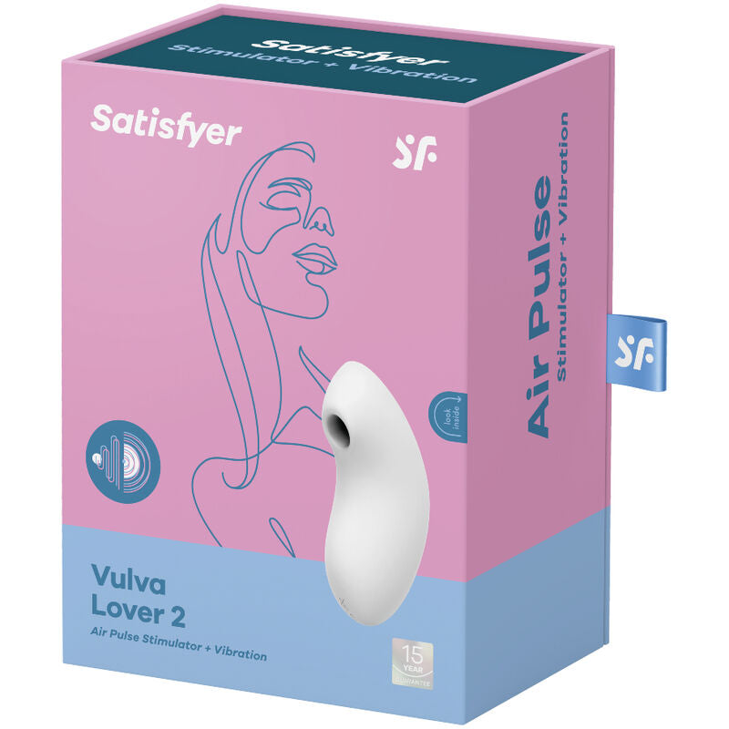 SATISFYER - STIMOLATORE E VIBRATORE A IMPULSI D'ARIA VULVA LOVER 2 BIANCO - SATISFYER AIR PULSE | Lingerie Harness Boutique