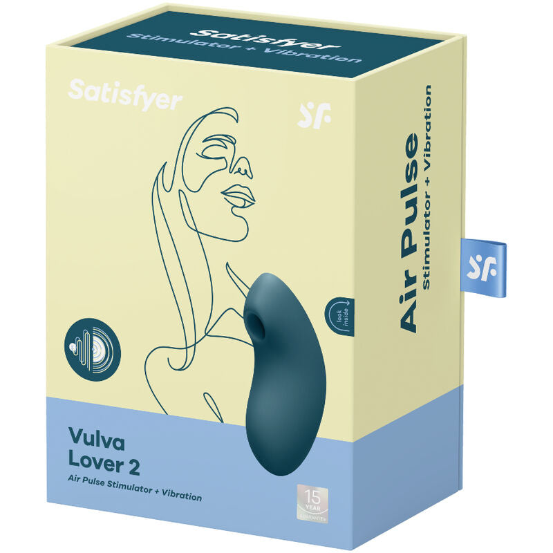 SATISFYER - STIMOLATORE E VIBRATORE A IMPULSI D'ARIA VULVA LOVER 2 BIANCO - SATISFYER AIR PULSE | Lingerie Harness Boutique