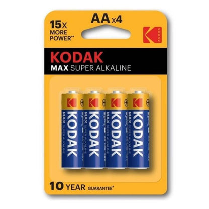 KODAK - BATTERIA ALCALINA MAX AA LR6 BLISTER * 4 - KODAK | Lingerie Harness Boutique