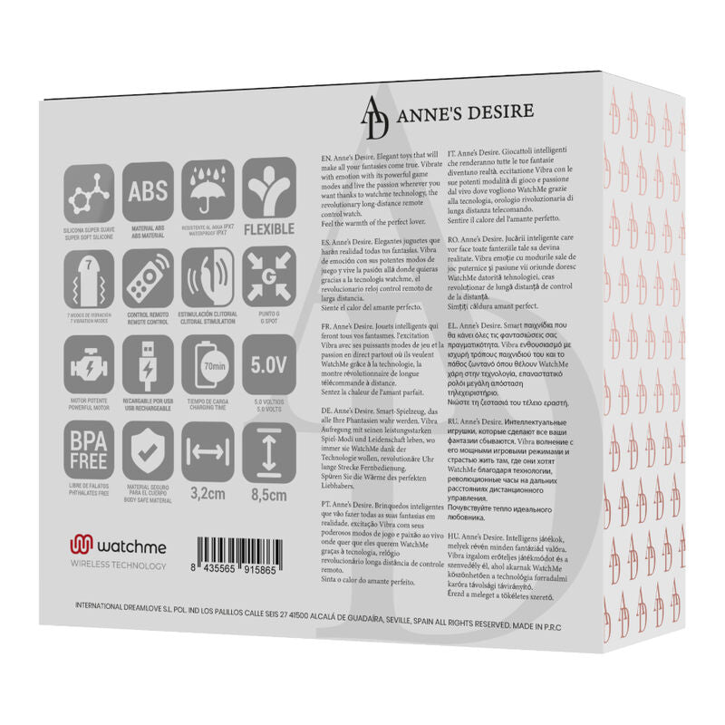 ANNE'S DESIRE - DUAL PLEASURE TECNOLOG A WATCHME NERO/ORO - ANNE´S DESIRE | Lingerie Harness Boutique