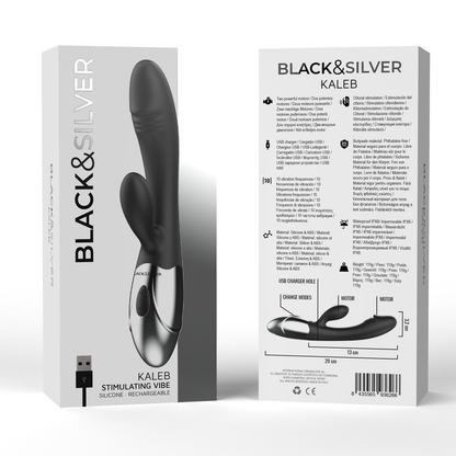 BLACK&SILVER - VIBRA STIMOLANTE KALEB - BLACK&SILVER | Lingerie Harness Boutique