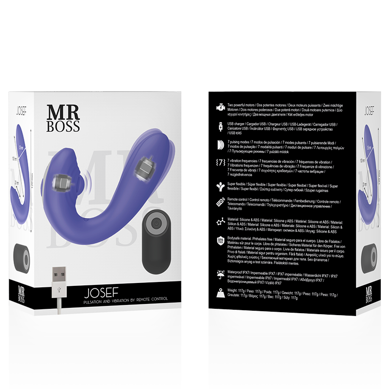 MR BOSS - JOSEF TELECOMANDO A PULSAZIONI E VIBRAZIONI PER COPPIE - MR. BOSS | Lingerie Harness Boutique