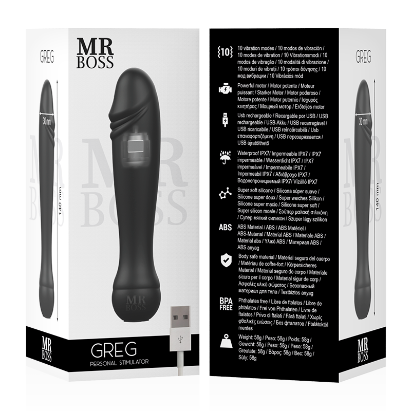 MR BOSS - GREG STIMOLATORE PERSONALE - MR. BOSS | Lingerie Harness Boutique