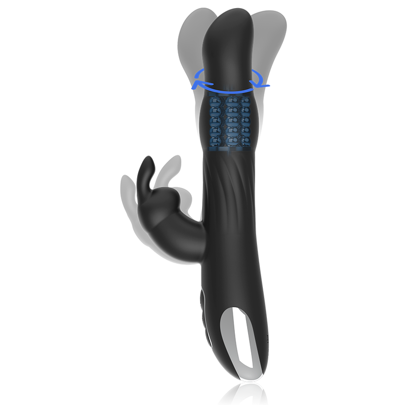 BRILLY GLAM- VIBRATORE E ROTATORE CONIGLIO  MOEBIUS COMPATIBILE CON LA TECNOLOGIA WIRELESS WATCHME - BRILLY GLAM | Lingerie Harness Boutique