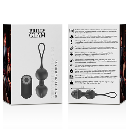 BRILLY GLAM - VIBRIERENDE KEGELPERLEN FERNBEDIENUNG - BRILLY GLAM | Lingerie Harness Boutique