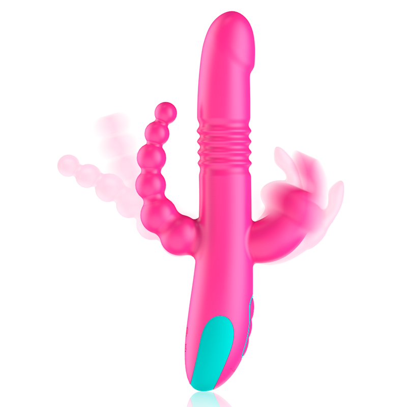HAPPY LOKY - TRIPLA STIMOLAZIONE DONALD: COMPATIBILE CON LA TECNOLOGIA WIRELESS ANALE, G-SPOT E CLITORIDEA WATCHME - HAPPY LOKY | Lingerie Harness Boutique