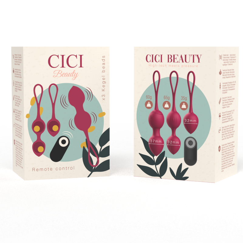CICI BEAUTY - PREMIUM SILICONE 3 PERLINE VIBRANTI KEGEL TELECOMANDO - CICI BEAUTY | Lingerie Harness Boutique