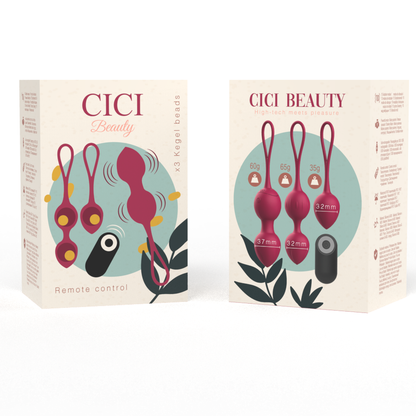 CICI BEAUTY - PREMIUM SILICONE 3 PERLINE VIBRANTI KEGEL TELECOMANDO - CICI BEAUTY | Lingerie Harness Boutique
