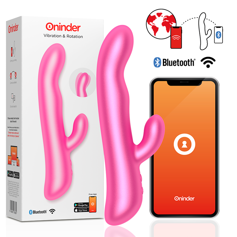 ONINDER - VIBRAZIONE E ROTAZIONE OSLO NERO - APP GRATUITA - ONINDER | Lingerie Harness Boutique