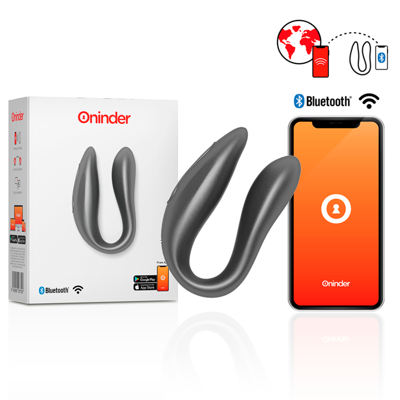 ONINDER - LISBOA BLACK CLITORAL GE POINT STIMULATOR - FREE APP