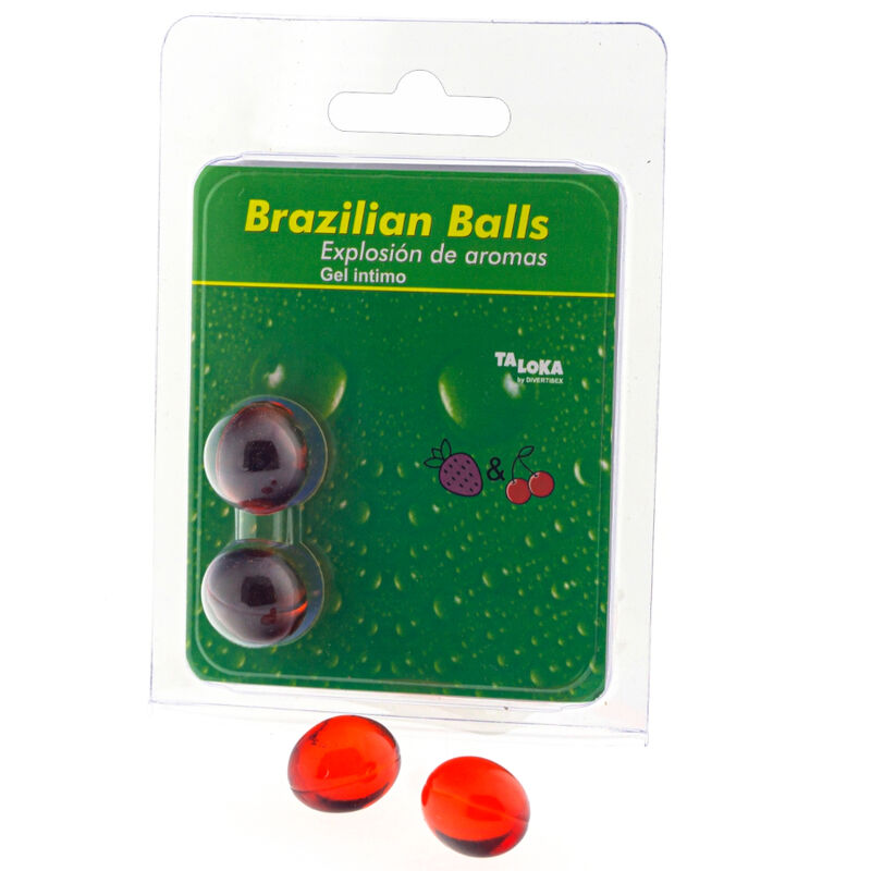 TALOKA - 2 PALLINE BRASILIANE GEL INTIMO FRAGOLA E CILIEGIA - TALOKA | Lingerie Harness Boutique
