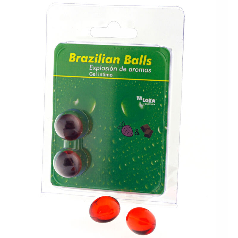 TALOKA - 2 SFERE BRASILIANE GEL INTIMO FRAGOLA E CIOCCOLATO - TALOKA | Lingerie Harness Boutique