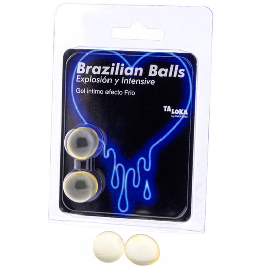 TALOKA - 2 BRAZILIAN GEL SPHERES EXCITING COLD EFFECT AND VIBRATION