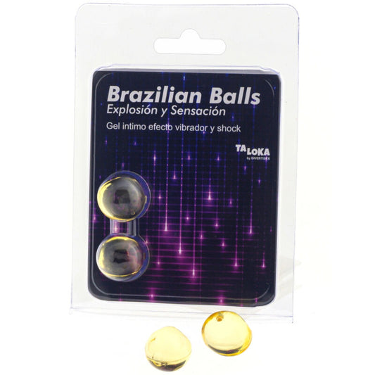 TALOKA - 2 SFERE BRASILIANE GEL EMOZIONANTE VIBRANTE ED EFFETTO SHOCK - TALOKA | Lingerie Harness Boutique