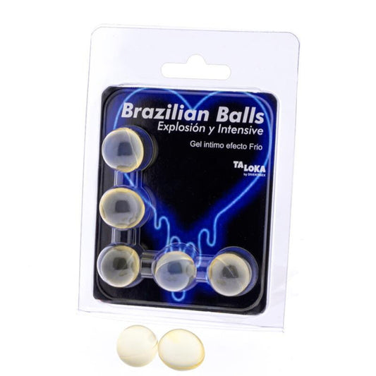 TALOKA - 5 BRAZILIAN GEL SPHERES EXCITING COLD EFFECT AND VIBRATION