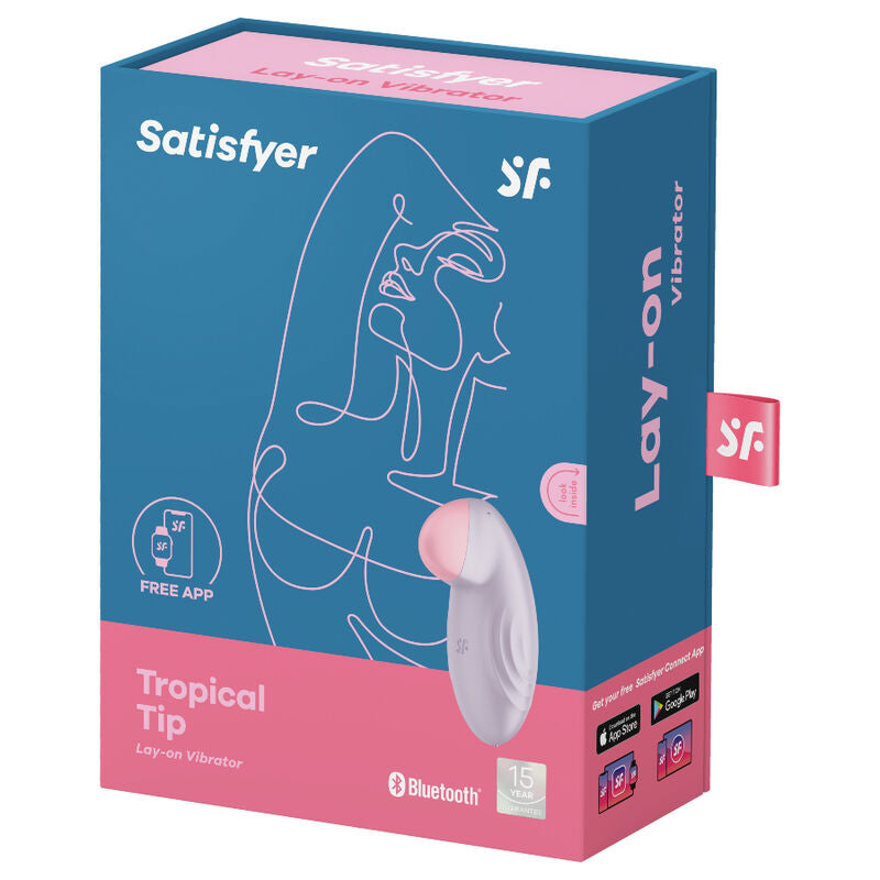 SATISFYER - LAY-ON TROPICAL TIP BLUE VIBRATOR