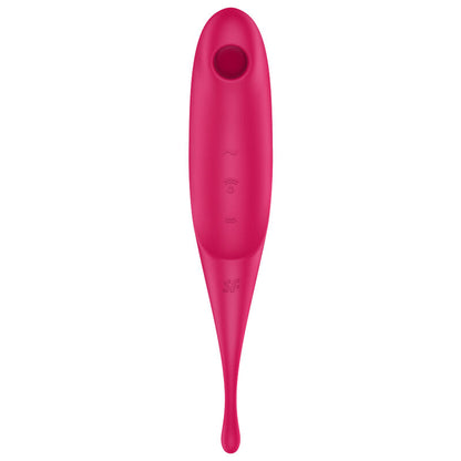 SATISFYER - RED TWIRLING PRO AIR PULSE STIMULATOR AND VIBRATOR