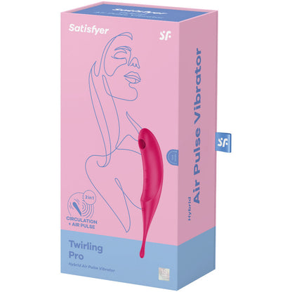 SATISFYER - RED TWIRLING PRO AIR PULSE STIMULATOR AND VIBRATOR