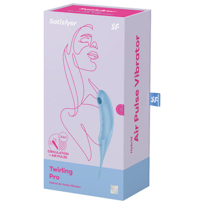 SATISFYER - STIMOLATORE E VIBRATORE TWIRLING PRO AIR PULSE BLU - SATISFYER AIR PULSE | Lingerie Harness Boutique