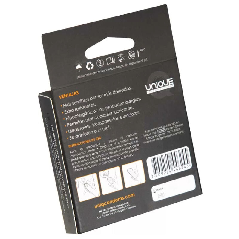 UNIQ - CLASSIC LATEX FREE CONDOM 3 UNITS