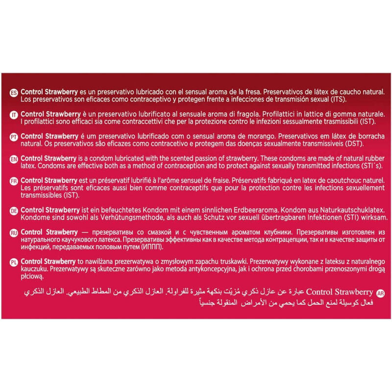 CONTROL - PRESERVATIVI ADAPTA ALLA FRAGOLA 144 UNITÀ - CONTROL CONDOMS | Lingerie Harness Boutique