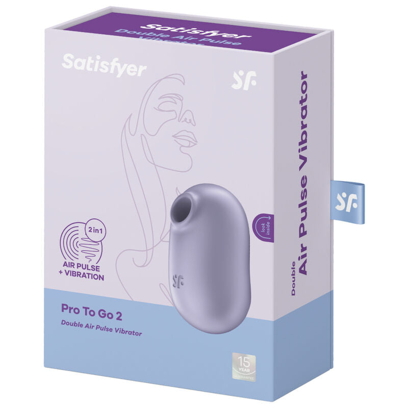SATISFYER - PRO TO GO 2 DOPPIO STIMOLATORE E VIBRATORE VERDE - SATISFYER AIR PULSE | Lingerie Harness Boutique