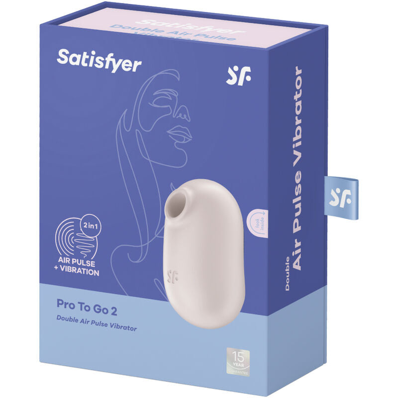SATISFYER - PRO TO GO 2 DOPPIO STIMOLATORE E VIBRATORE VERDE - SATISFYER AIR PULSE | Lingerie Harness Boutique