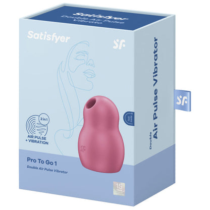 SATISFYER - PRO TO GO 1 DOUBLE STIMULATOR AND VIBRATOR RED