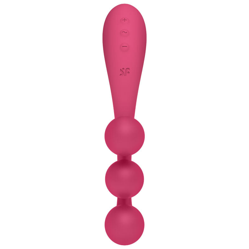 SATISFYER - MULTI VIBRATORE TRI BALL 1 ROSSO - SATISFYER VIBRATOR | Lingerie Harness Boutique