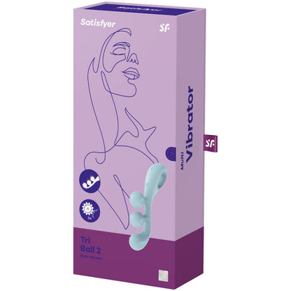 SATISFYER - MULTI VIBRATORE TRI BALL 2 BLU - SATISFYER VIBRATOR | Lingerie Harness Boutique