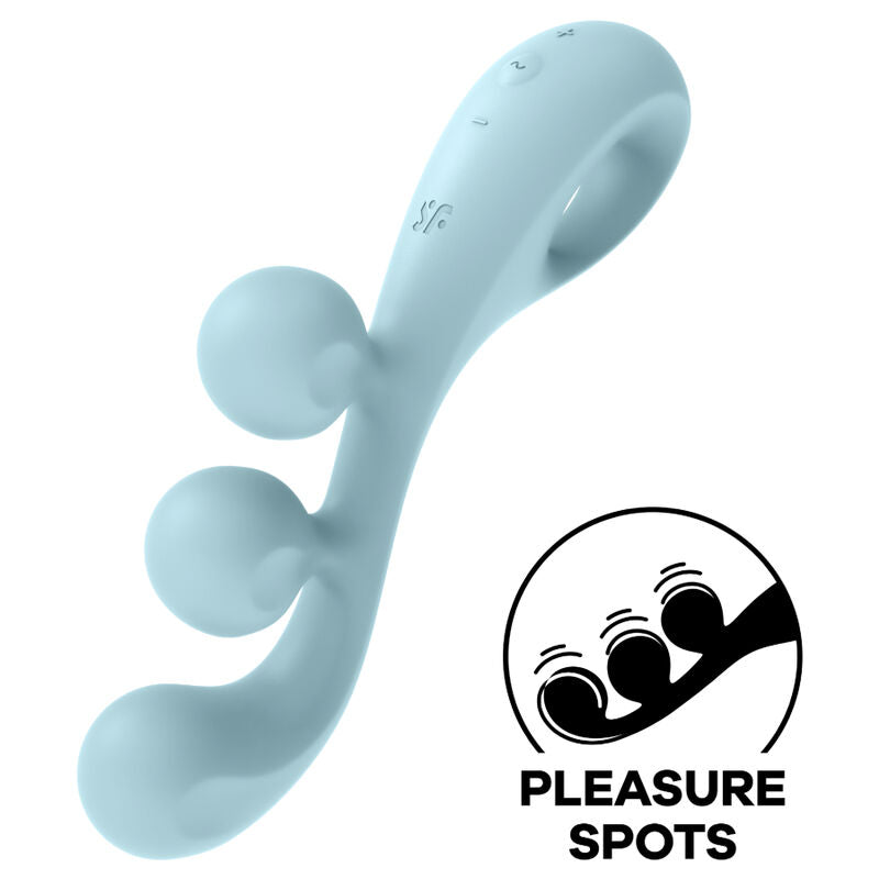 SATISFYER - MULTI VIBRATORE TRI BALL 2 BLU - SATISFYER VIBRATOR | Lingerie Harness Boutique