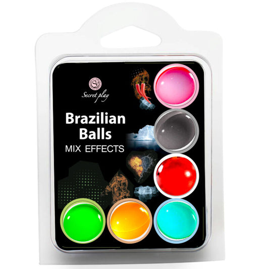 SECRET PLAY SET 6 BRAZILIAN BALLS MIXED EFFECT