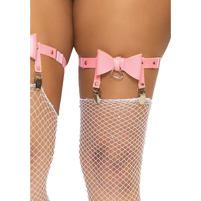 LEG AVENUE - GIARRETTIERA L IN PELLE VEGANA TAGLIA UNICA - ROSA - LEG AVENUE ACCESSORIES | Lingerie Harness Boutique