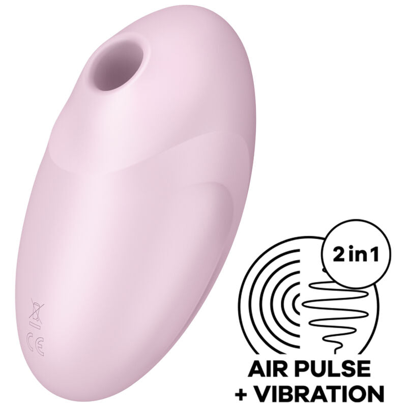 SATISFYER - STIMOLATORE E VIBRATORE VULVA LOVER 3 ROSA - SATISFYER AIR PULSE | Lingerie Harness Boutique